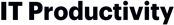 Black block letters “ITP” on a transparent background